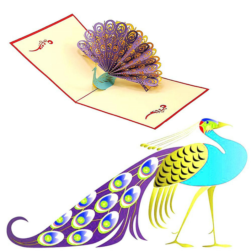 3D Up Invitation Greeting Card Valentine Wedding Birthday Creative Gif Uylj