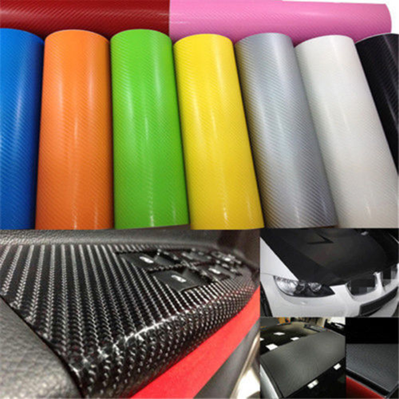 3D Carbon Fiber Matte Vinyl Film Car Sheet Wrap Roll Sticker Decor Multi Size Tw