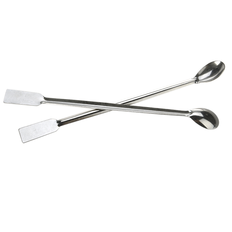 1pc 20cm Length Double End Reagent Stainless Steel Lab Sampling Spatula ...