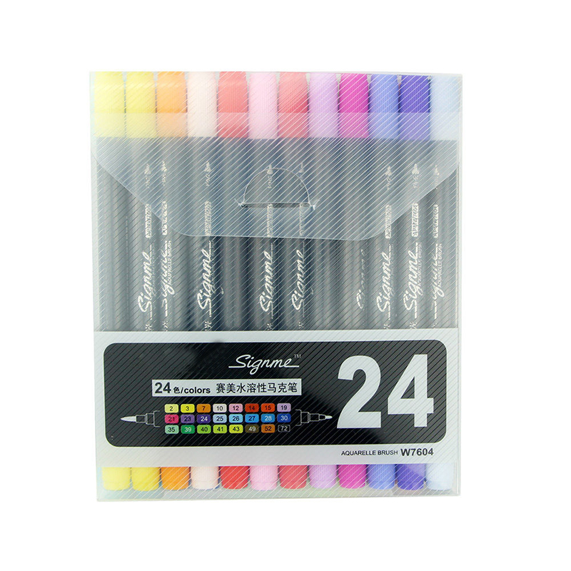 Art Graphic Drawing Twin Tip Brush Sketch Water Color Marker Pen 12/18 ...