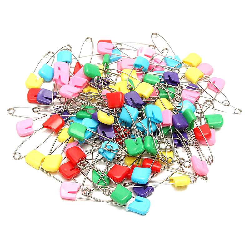 100pcs Nappy Large Diaper Pins Nappies Safety Pin Baby Diaper Change ...