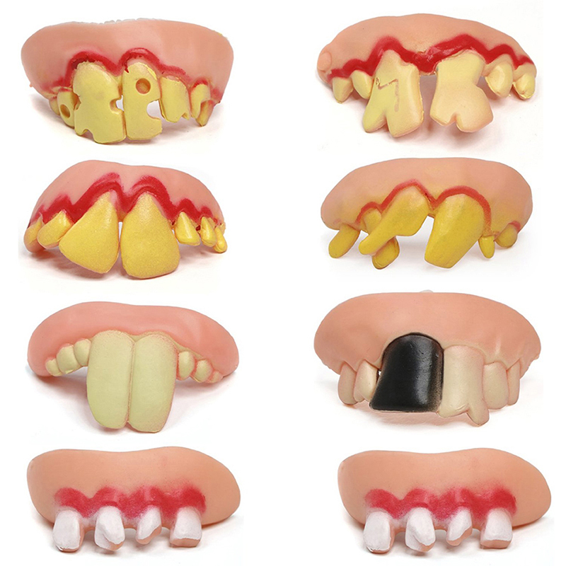 10Pcs Ugly Fake Teeth Toy Party Funny Gift Costume Party Jokes Fun ...