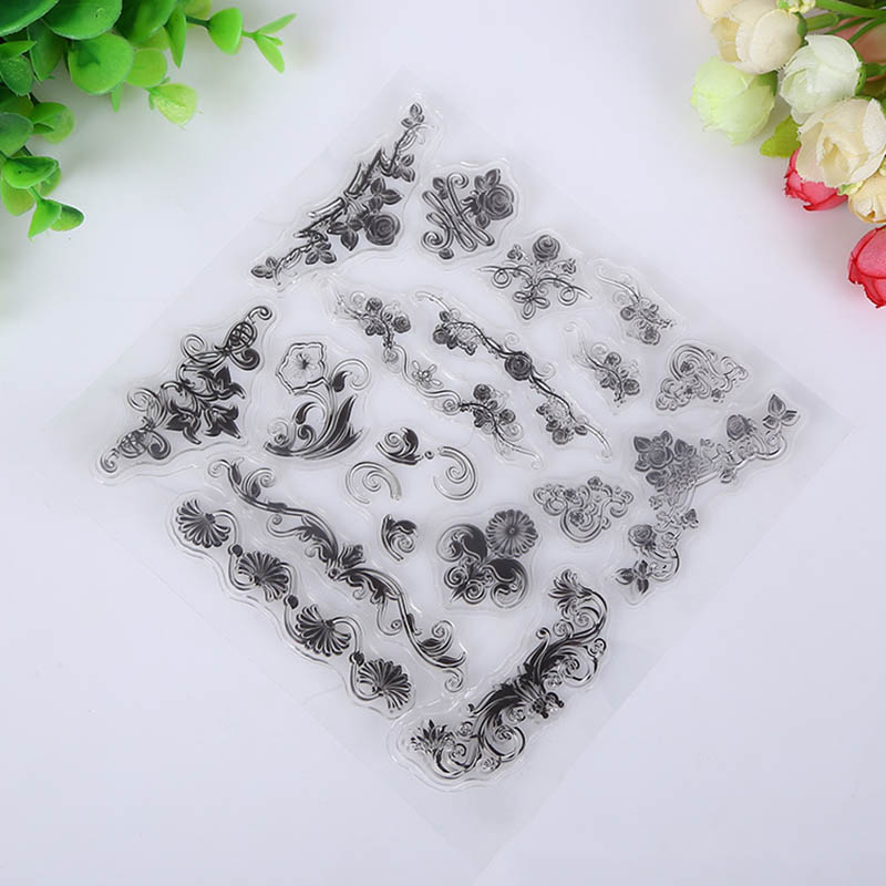 DIY Card Transparent Silicone Clear Rubber Mixed Stamp Sheet Cling ...