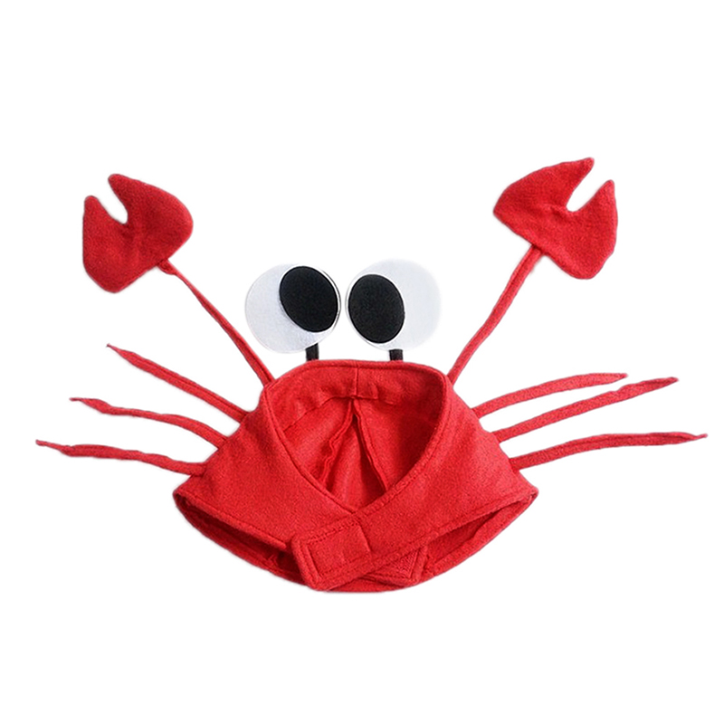 Funny Red Lobster Hat Crab Sea Animal Hat Costume Accessory Adult ...