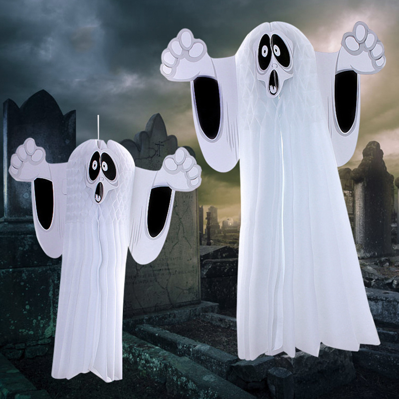 White Ghost Hanging Shroud Spooky Scary Halloween Party Props Decor | eBay