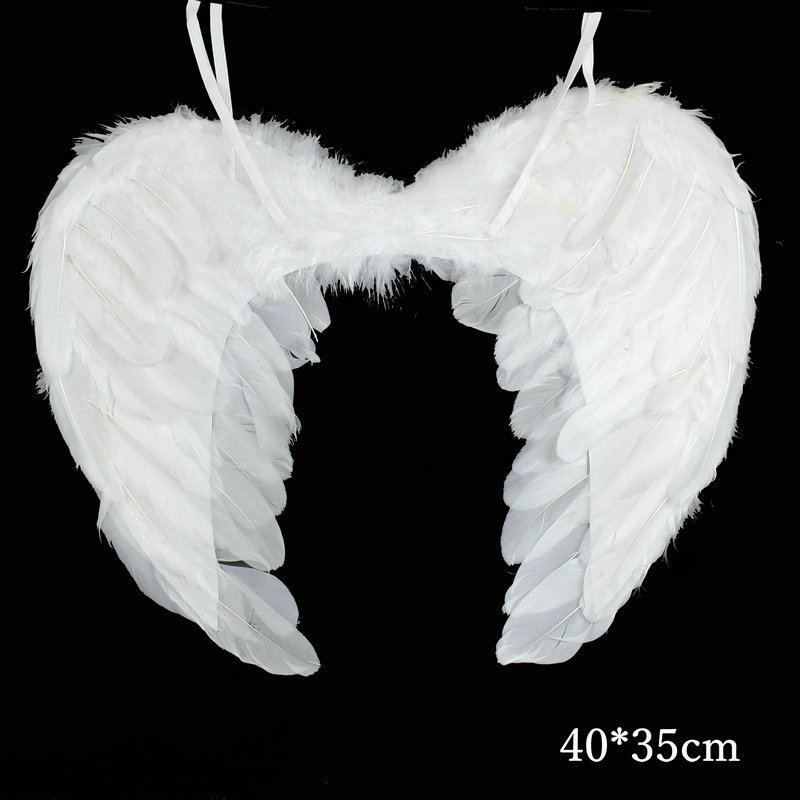 New Adults Kids Feather Wings Angel Fairy Fancy Costume Halloween Party ...