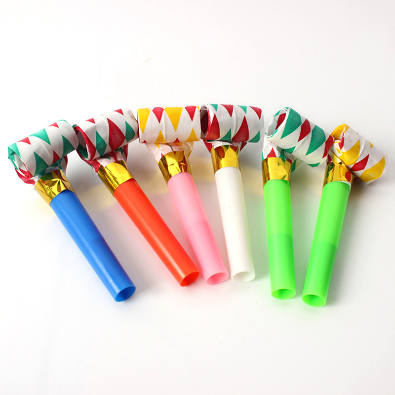 PARTY BLOWERS BLOWOUTS BIRTHDAY LOOT BAG FILLER NOISE TOY FOIL Rainbow ...