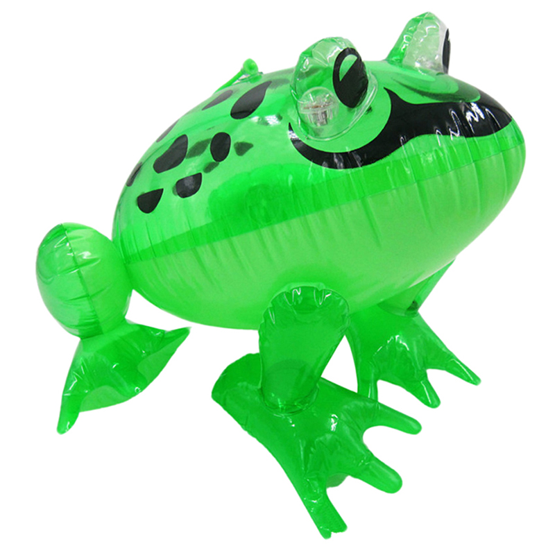 New Baby Kids Funny Inflatable Frog With Eyes Glow Blow Up Animal Toy ...