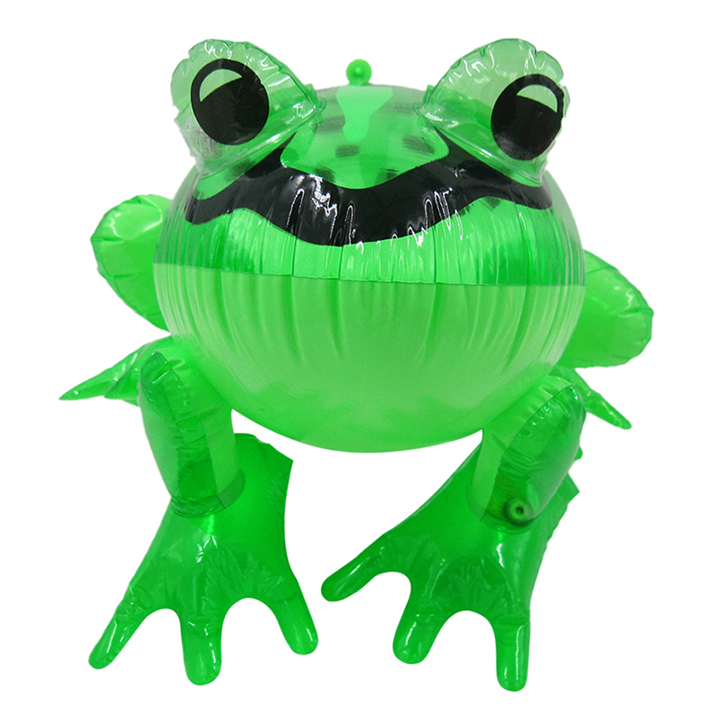 New Baby Kids Funny Inflatable Frog With Eyes Glow Blow Up Animal Toy ...