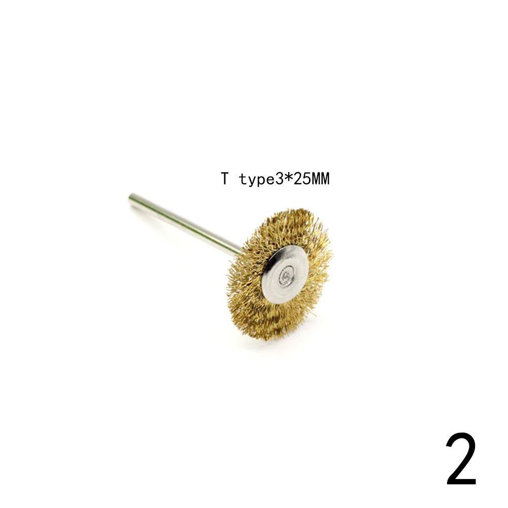 New 10pc Mini Wire Brush Brushes Brass Cup Wheel For Grinder New or Drill G5L1