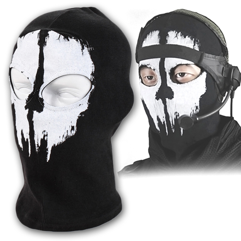 Unisex Balaclava Ghost Skull Full Face Mask Motorcycle Hood Ski Sport ...