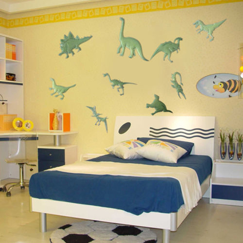 9Pcs Glow in the Dark Night Dinosaurs Stickers Home Wall Bedroom DecalsDecor Hot