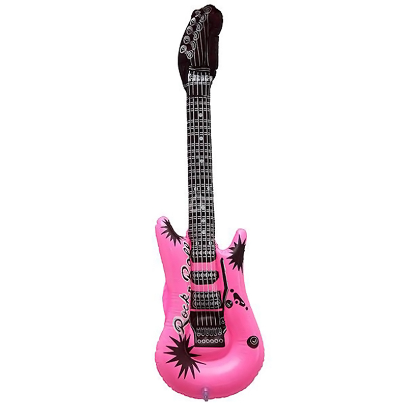 Inflatable Guitar Blow Up Party Toy Kids Rock Air Dress Up Random ...