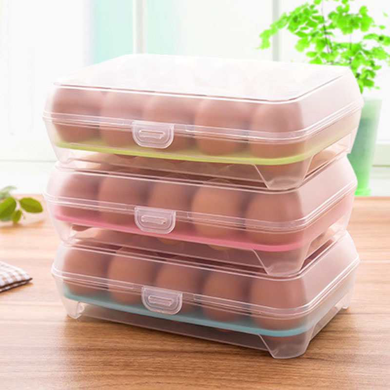 15 Eggs Holder Refrigerator Egg Storage Box Case Food