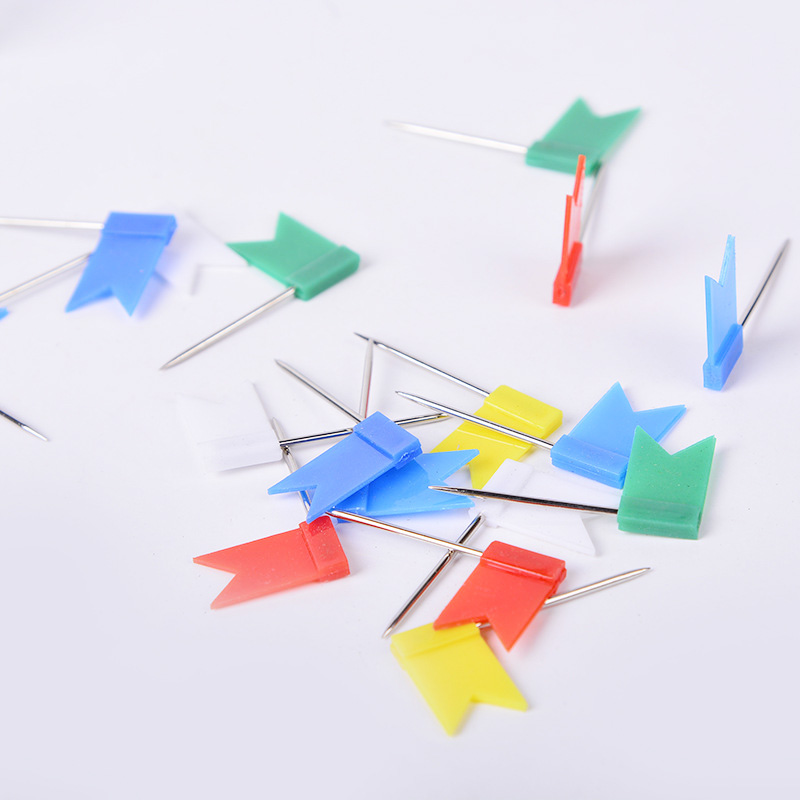 100stk Pinnadeln Push Pins Pinnwand-Nadeln Nadeln bunt-farbig w//