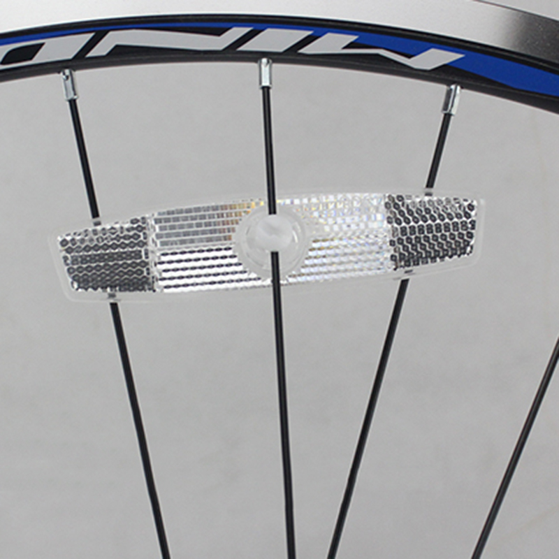 2 Pairs Wheel Reflectors White Safety Spoke Mount Vintage Retro Bike