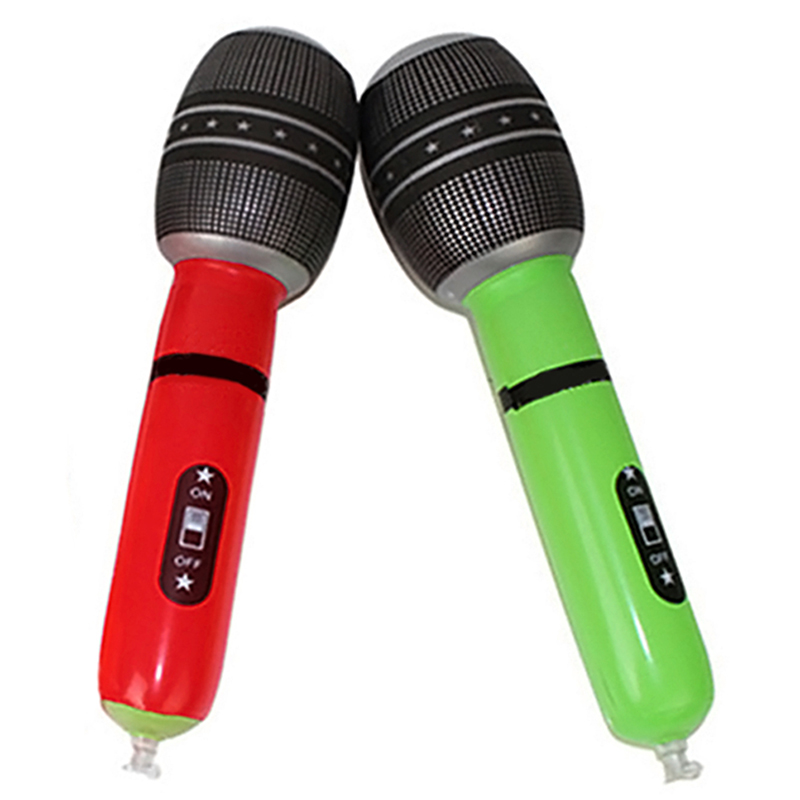 6Pcs Inflatable Microphone Blow Up Mic Music Hen Party Favor Prop Color ...