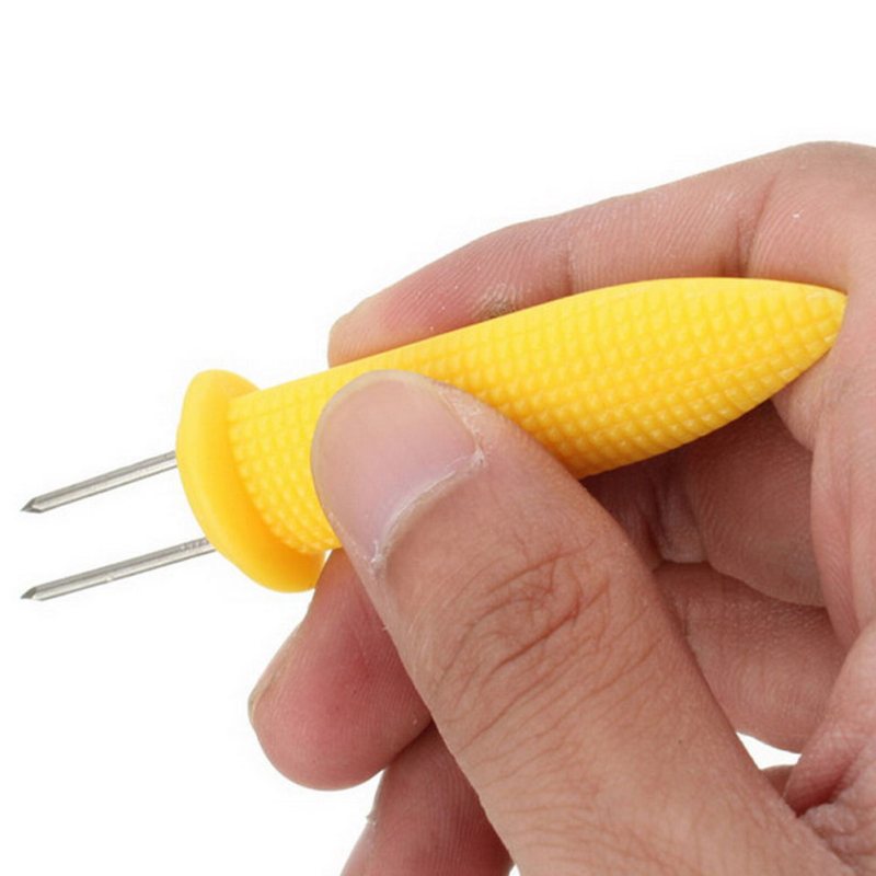 Safe Corn on the Cob Holders Skewers Needle Prongs Kitchen Outdoor BBQ