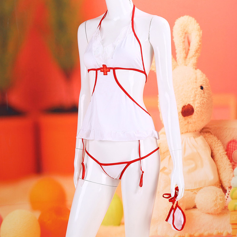 Womens Sexy Lingerie Naughty Nurse Costume Doctor Uniform Fancy Dress