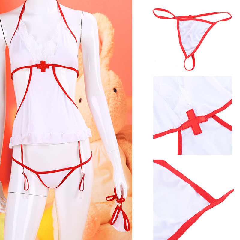 Womens Sexy Lingerie Naughty Nurse Costume Doctor Uniform Fancy Dress