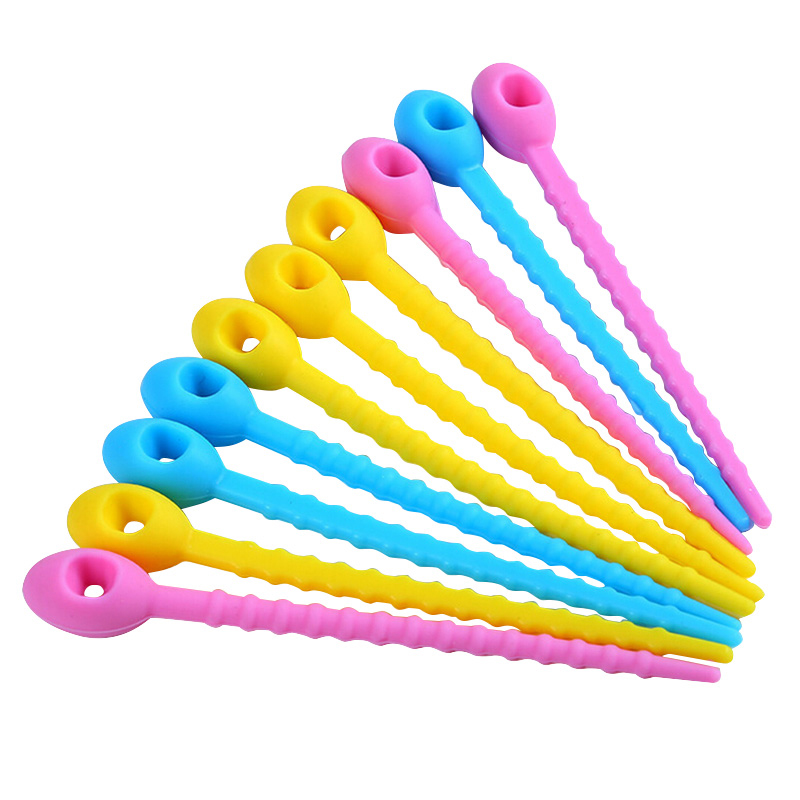 10pcs Silicone Bag Ties Cable Management Zip Tie Twist Multi Use | eBay