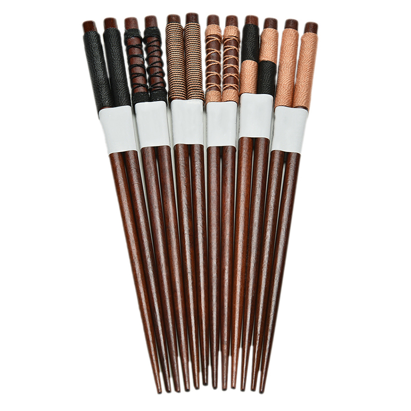 Neu 1 Paar handgemachte japanische Naturkastanien Essstäbchen Set Value WKSPDE