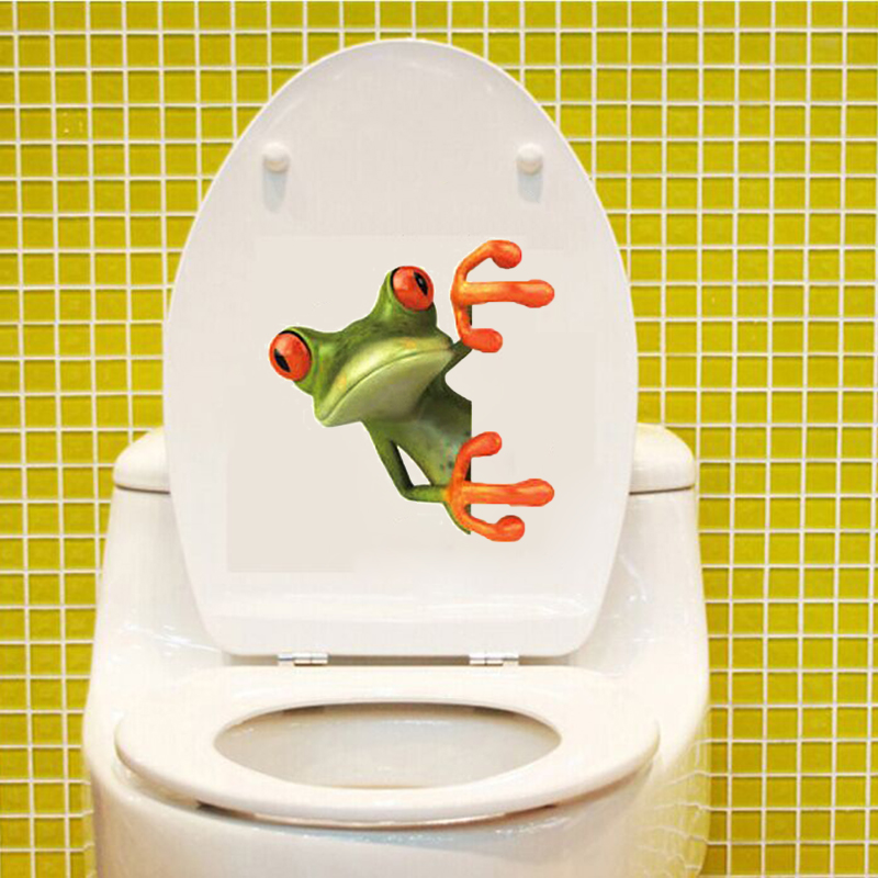 Crazy Green Frog Bathroom Toilet Seat Cover Sticker Home Decor eBay