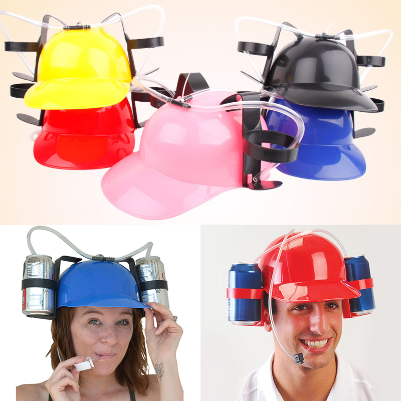 Beer Wine Drinking Helmet Hard Hat Game Drink Party Dispenser Carnival ...