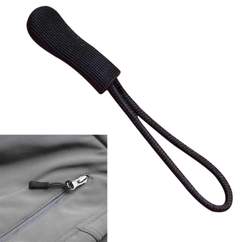 ZIPPER PULLS ZIPPER PULLERS REPLACEMENT BROKEN ZIP CORD PULLER BLACK eBay