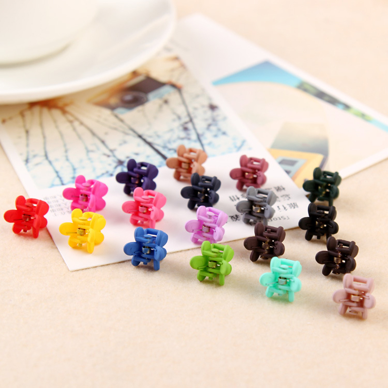 10 X Mixed Mini Small Plastic Flower Hair Clips Hairpin Claws Clamps