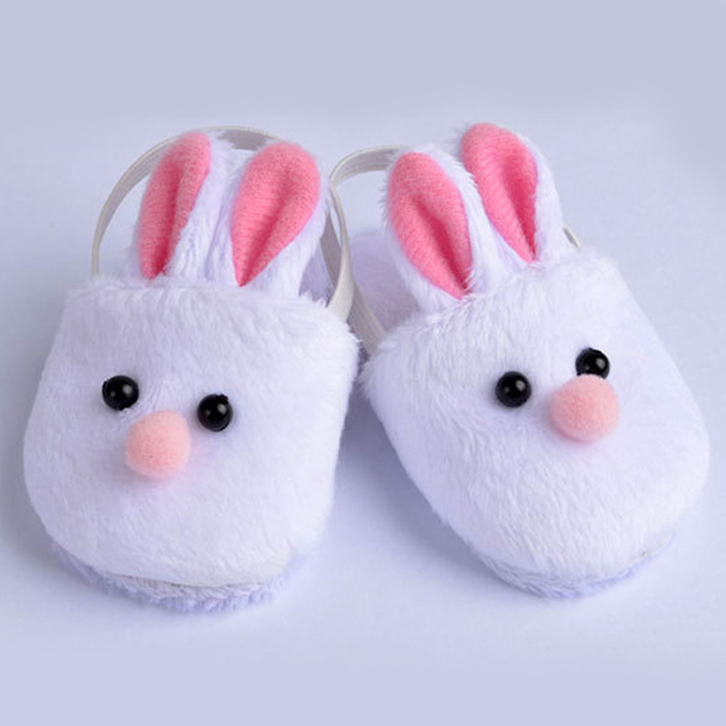 White Bunny Slippers Rabbit Shoes Suit For 18/" Doll Kids Clothes Toy Toy C0X6