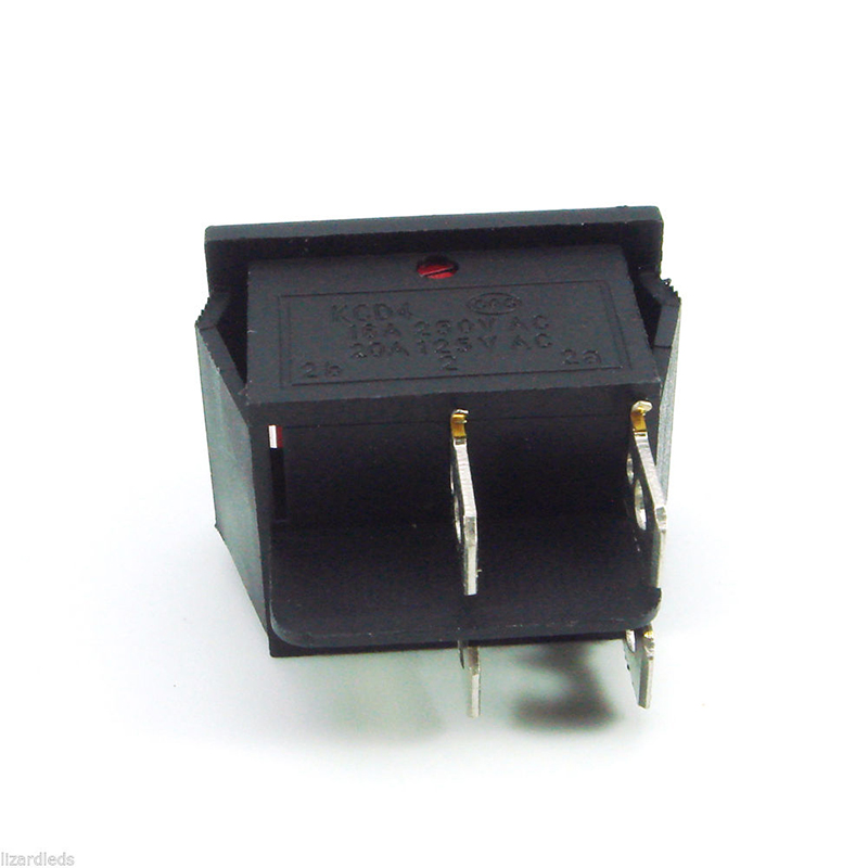 Einbauschalter EIN//AUS große Wippe Wippschalter 4-polig 15A 250V,2pcs W0L2