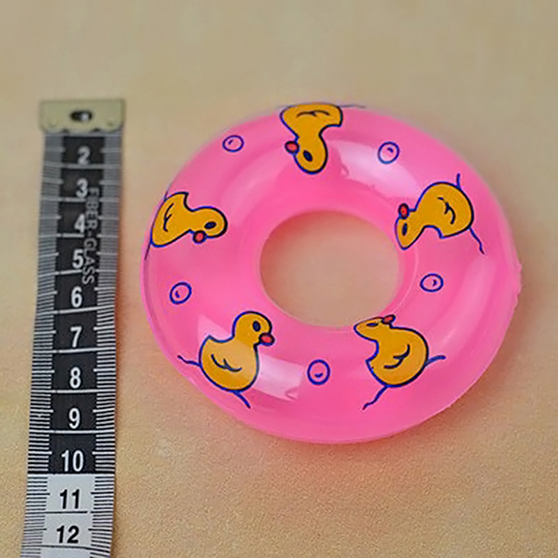 2Pc Doll Swimming Life Buoy Lifebelt Ring for Dolls House Miniature 9 cm O6A9