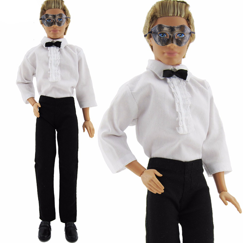 Ken Doll 3Pcs Black Tuxedo Suit With Black Tie+White Shirt+Black Pants ...