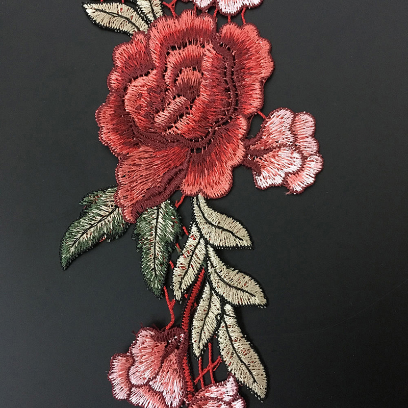 Aufbügler Bügelbild Rose patch Blumen Applikation flower Edler Rosen Aufnäher