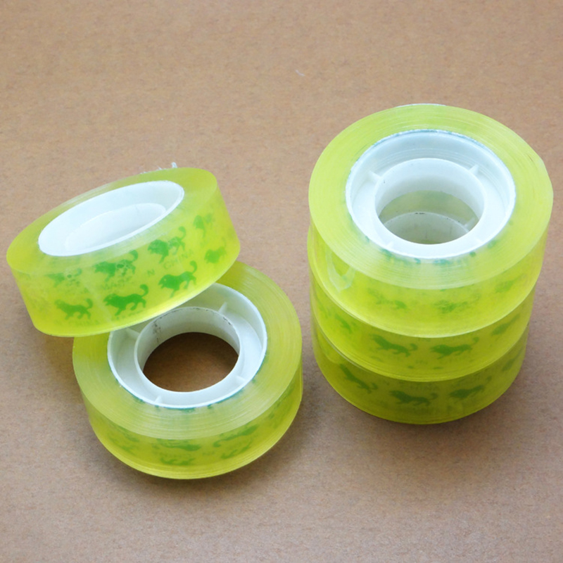 5PCS Clear Transparent Tape Sealing Sticky Tape Rolls Home Office Packing Supplies School Stationery 18mm Width