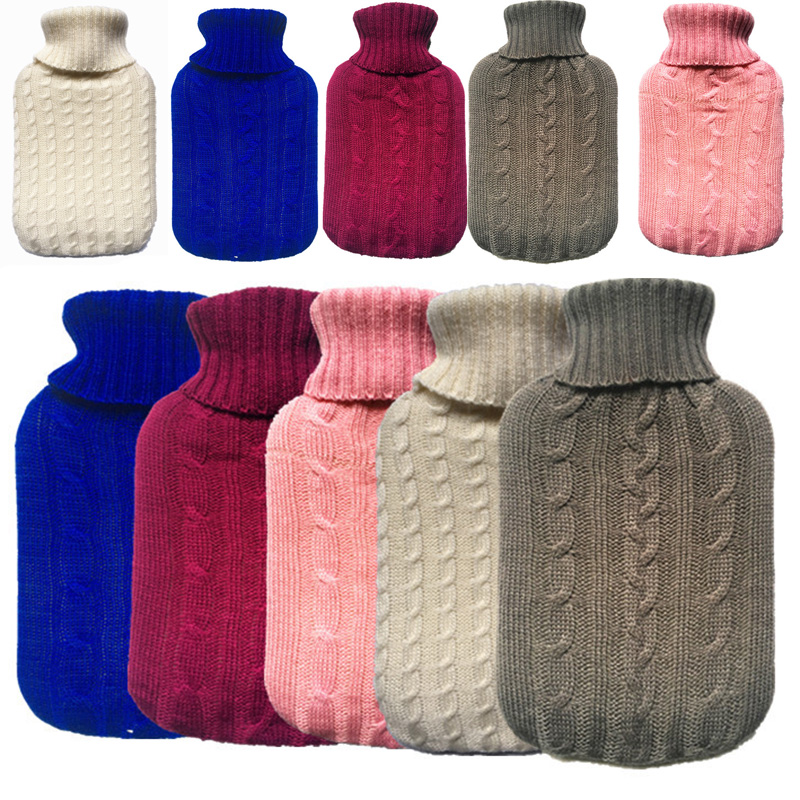 2000ml Portable Large Knitted Hot Water Bag Bottle Cover Case Heat Keep ...