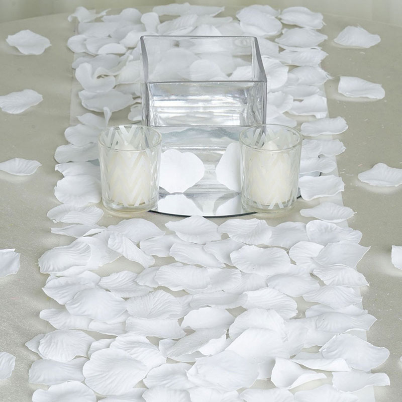 1001000pcs Silk Flower Rose Petals Wedding Party Decoration White