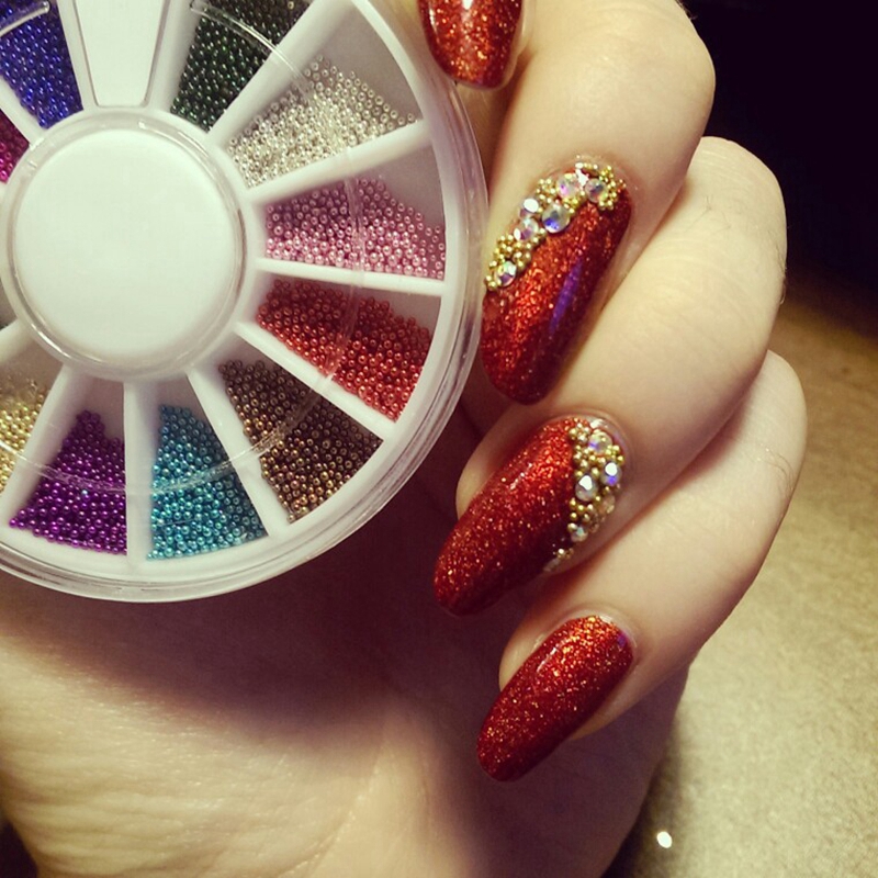 Glitter Caviar Mini Micro Beads Tips Nail Art Acrylic Bead Glitter Caviar Mini Micro Beads Tips Nail Art Acrylic Bead Stickers 12 Colors Ebay