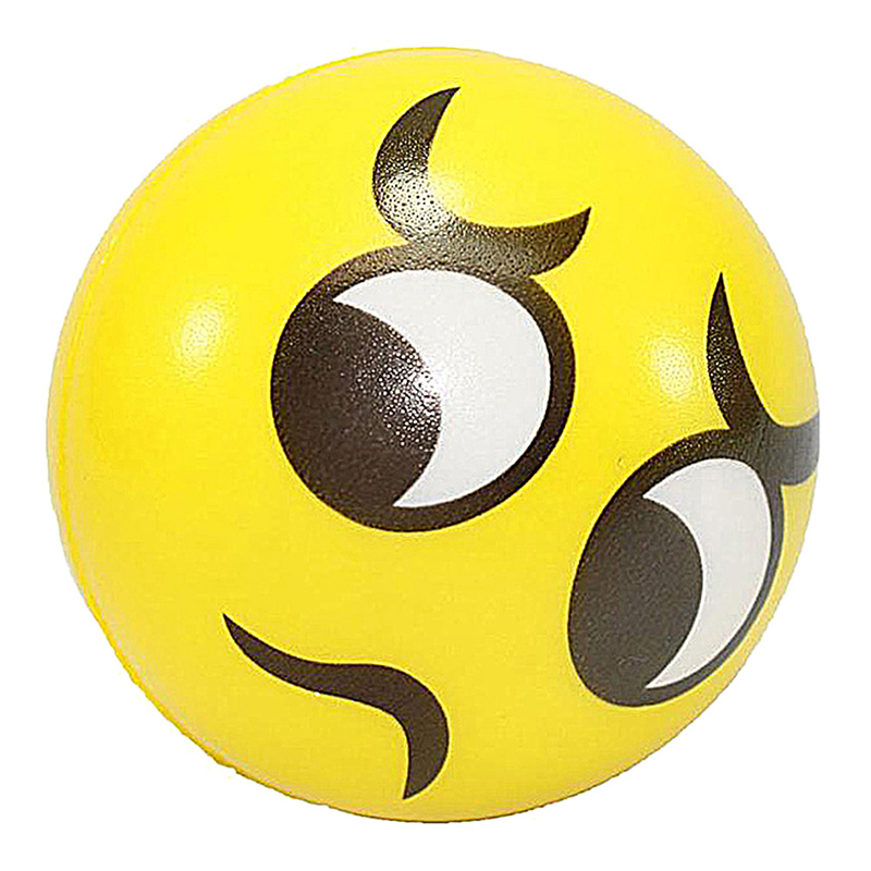 12pcs Emoji Smile Smiley Face Bouncy Squeeze Foam Ball Pu Stress Relief Toy