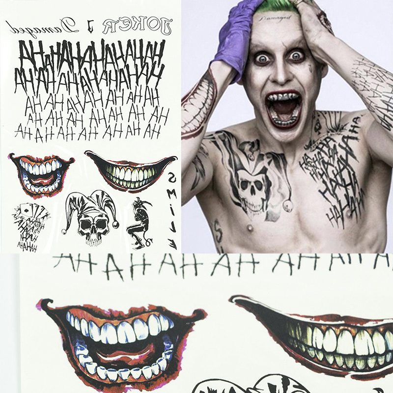  Suicide  Squad  Harley Quinn Joker  Temporary Tattoo  Cosplay 