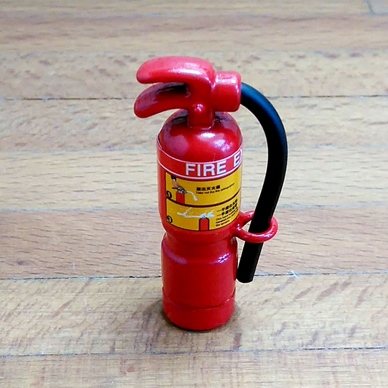 Dollhouse Miniature 112 Toy A Metal Alloy Red Fire Extinguisher 8*30mm