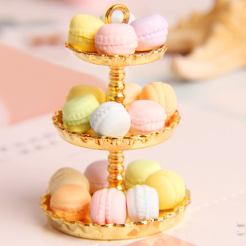 6pcs Dessert 3D Resin Cream Cakes Miniature food Dollhouse Accessori BY