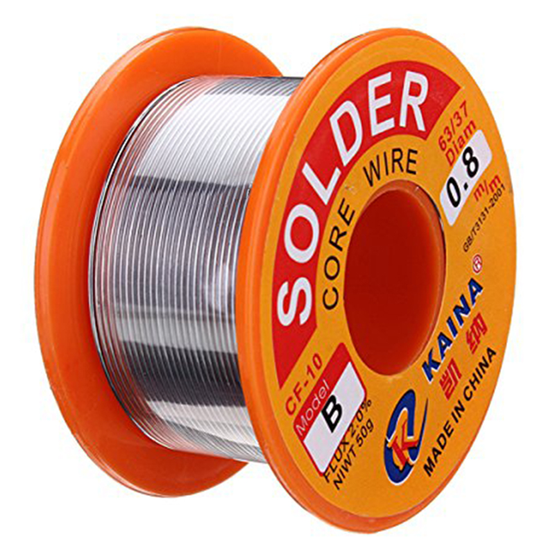 Großhandelspreis 0,8 mm Zinn Blei Rosin Kern Löten Löten Draht 3.5x1.1cm