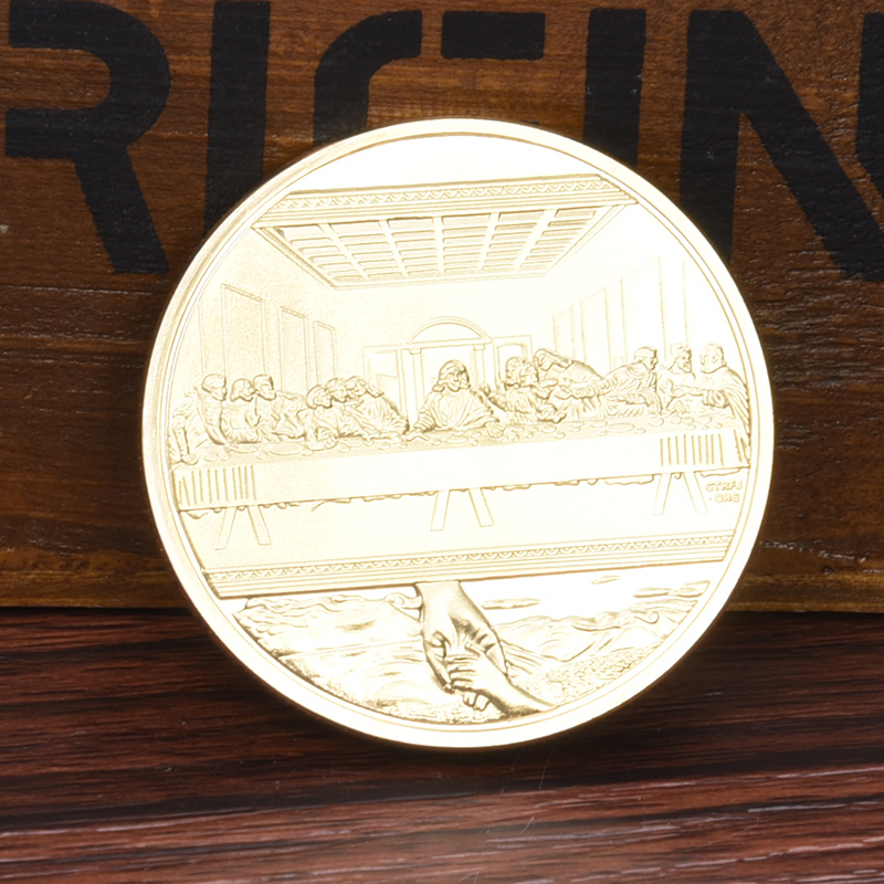 Jesus The Last Supper Gold Plated Challenge Coin Gold Coin Nice Gift