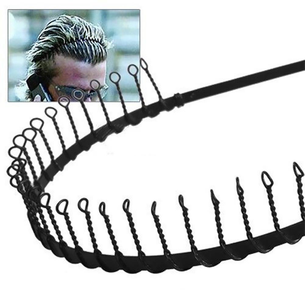 Herren Metallband Haarspange Haarreif Stirnband Haarband fuer Fussball Shua Q0C1