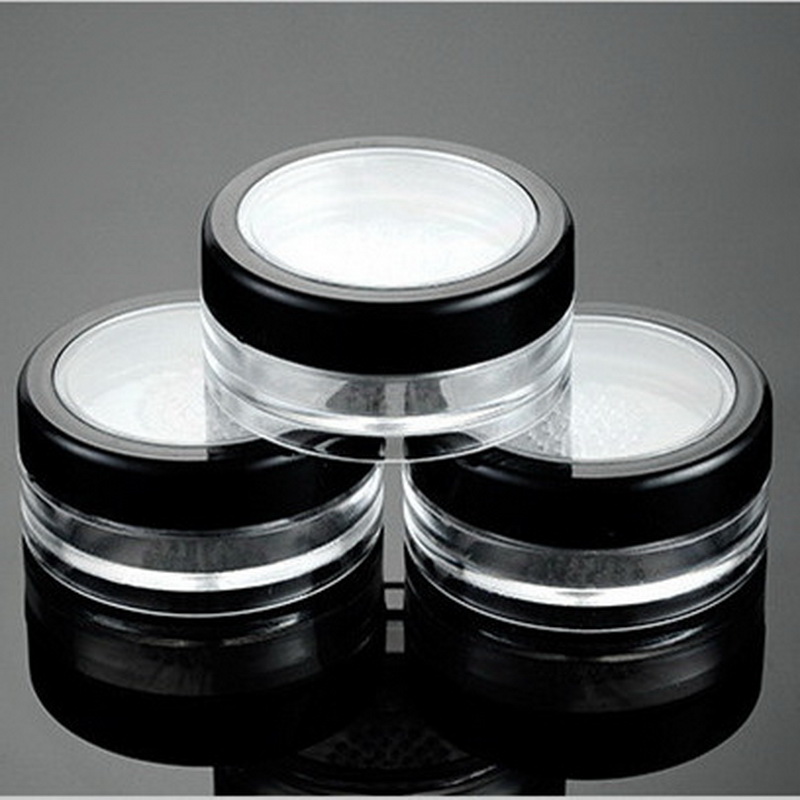 Plastic Empty Cosmetic Container Loose Powder Jar Powder Puff Boxes