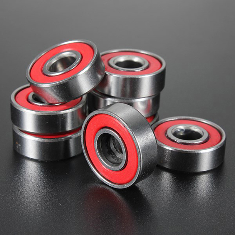New 8PCS Skateboard Bearings ABEC9/7 Speed Stainless Red eBay