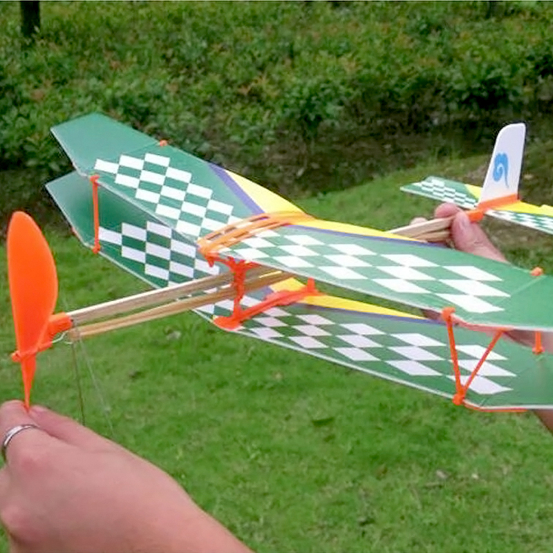 Buy CTT Glider Rubber Band Powered DIY Foam Flying Plane Kit Aircraft