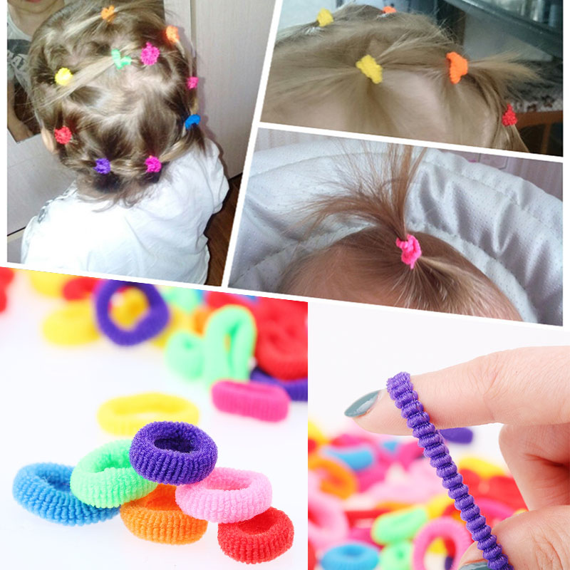 20stk Haargummi Haarband Schwarz Bunt Elastisch Pferdeschwanz Zopfgummi Mode bes